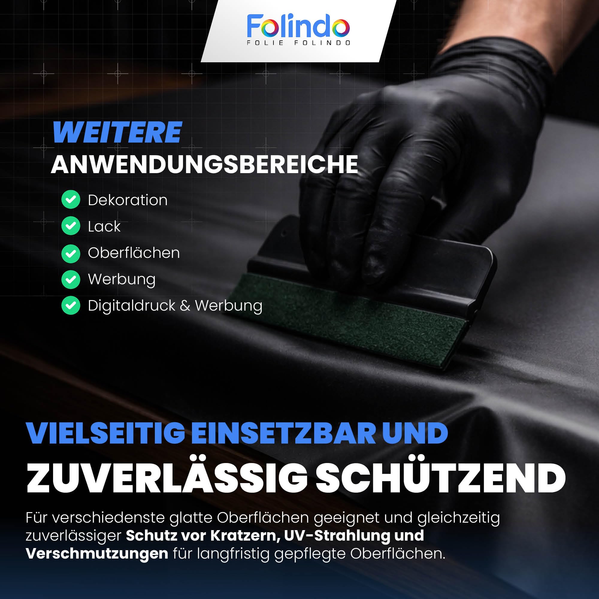 Folindo Autofolie Grau Matt (9€/m²) - 5 x 1,52 m – Selbstklebende Auto Lackschutzfolie mit Luftkanal Technik – Blasenfreie Auto Folierung inkl. Rakel & Cutter – Car Wrapping Folie