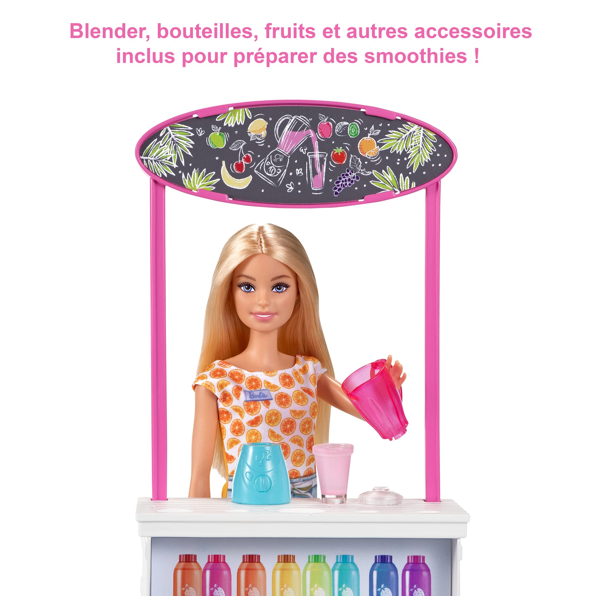 Jouet Cuisine Enfant Barbie Métiers Coffret Pause Café Avec Poupée Blonde, Comptoir Et Plus Barbie Coffret Café