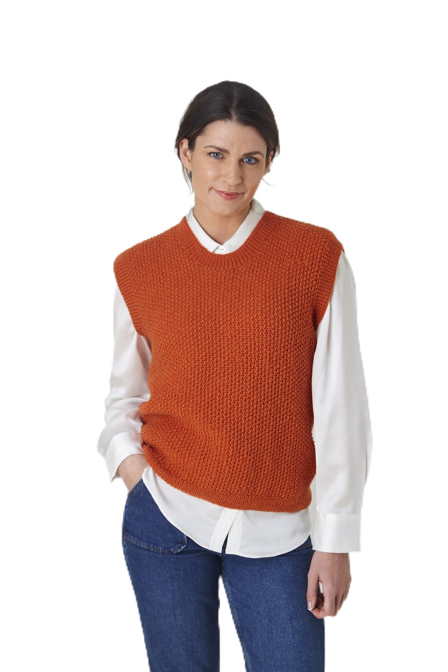 Knitting Pattern Womens 4Ply Cardigan & Slipover King Cole Ladies 6295