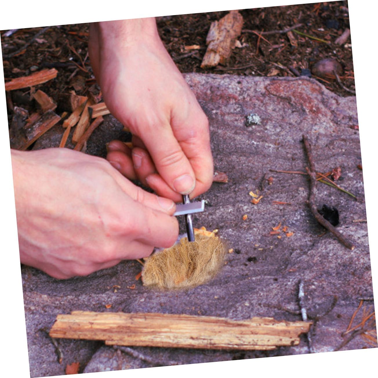 3pcs Outdoor Fire Starter Jute Burning Tool Fire Starter Camping Supplies Flame Tool Replacement