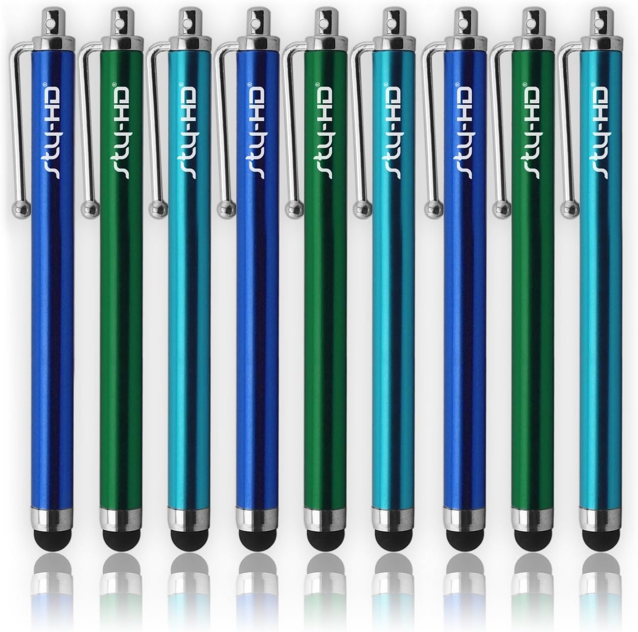 Bundle of 9 Stylus Capacitive Stylus Touch Screen Cellphone Tablet Pen for iPhone iPad Samsung (Caribbean)