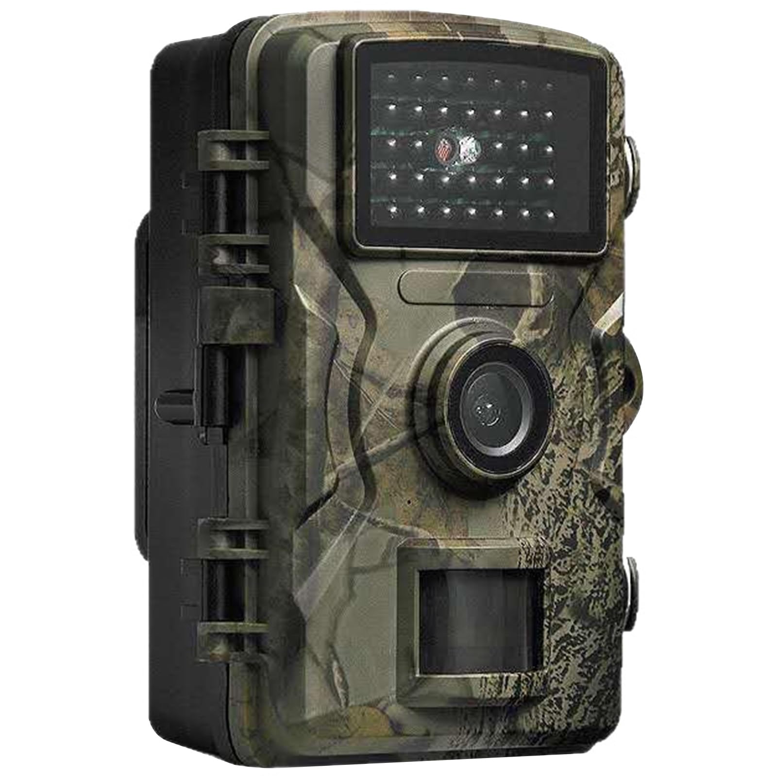 Camouflage Hunting Trail Camera 0.8s Trigger Motion Activated (Battery and TF Card Not Included) Infrared Night View Game Camera Long Battery Life with 2.0in HD Screen for Garden Wildlife Observation