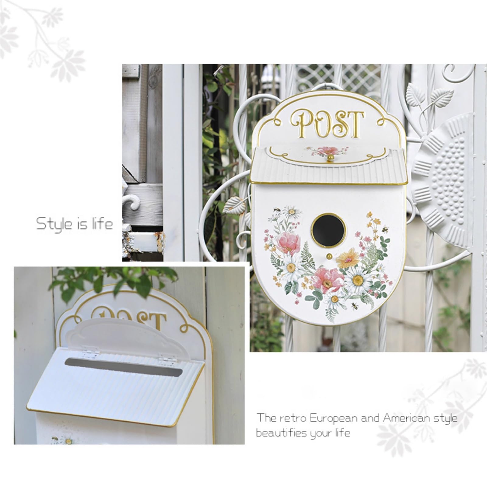 Briefkasten Wasserdicht Vintage Briefkasten Antik Briefkästen Charme Heimdekoration Metall Briefkasten Antik Stil Nostalgischer Garten Outdoor Dekos