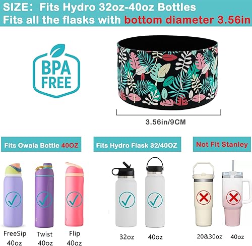 Miniatura 2 de HEYSKAY Base protectora de silicona para funda de maletero de 12 a 40 onzas para vaso Stanley Hydro Flask, Yeti, Simple Modern, accesorios para