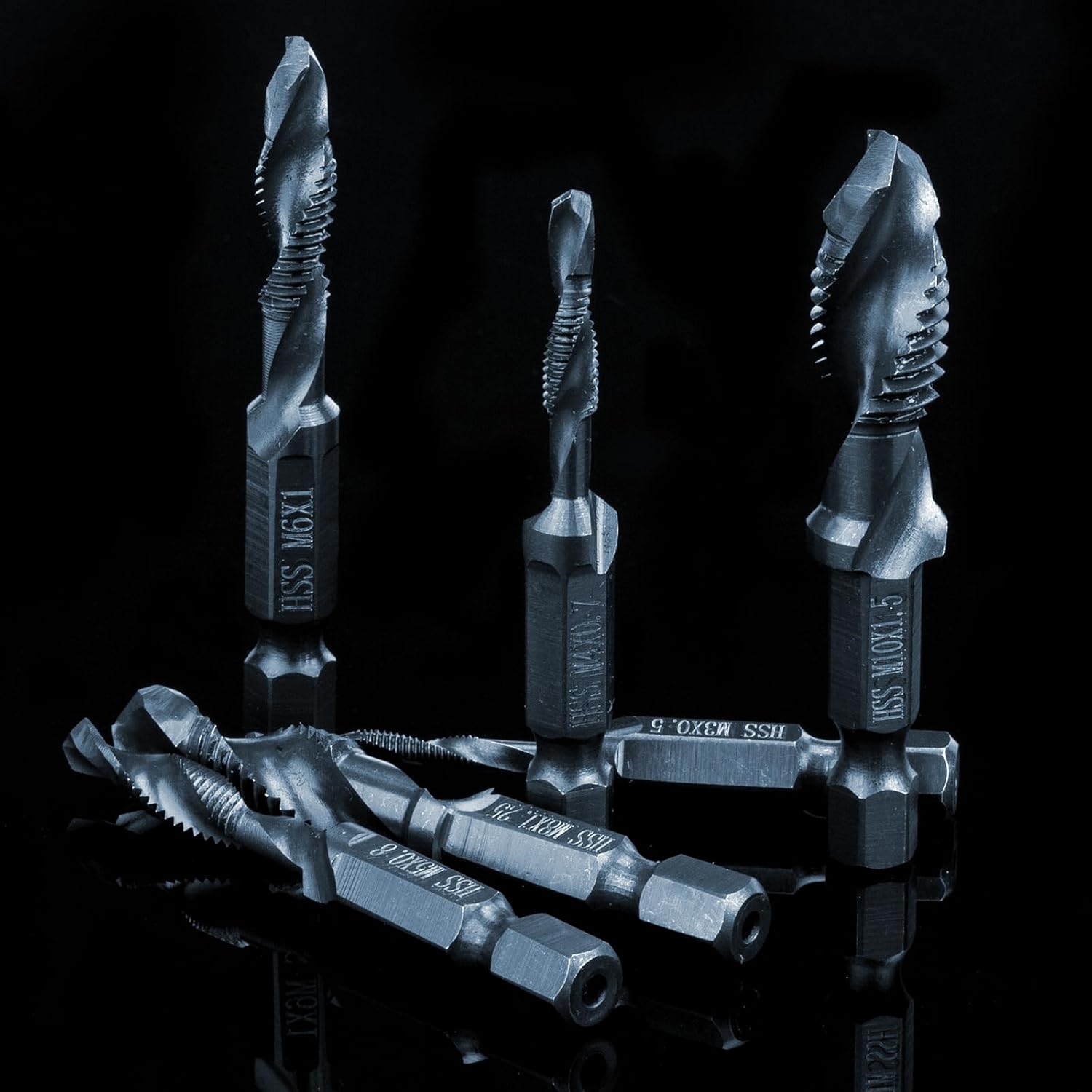 THINKWORK 3-in-1 Metric Combination Drill Tap & Tap Bit Set