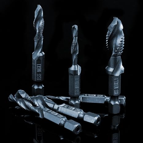 THINKWORK 3-in-1 Metric Combination Drill Tap & Tap Bit Set