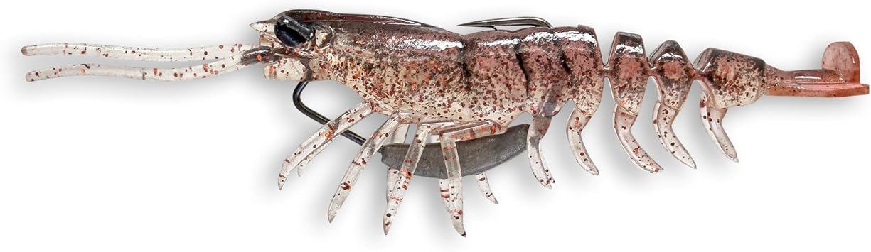 Savage Gear Manic Shrimp V2 Soft Plastic Fishing Bait, Realistic Contours, Colors and Movement, Durable Construction, Weighted Ultra-Sharp Jig Hook