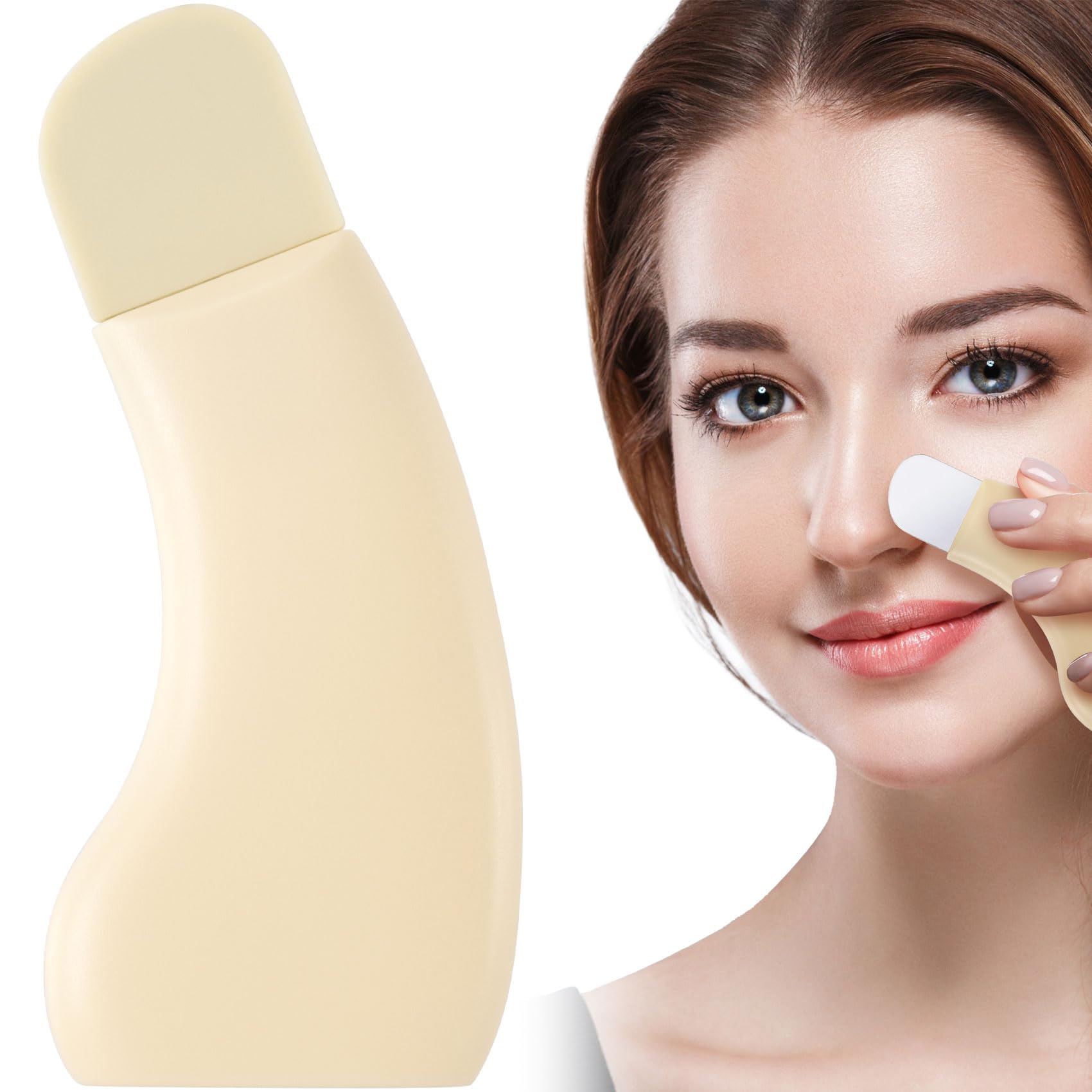 PAGOW Blackhead Remover Tools, ABS Nose Blackhead Remover, Deep Clean Skin Spatula, Mild and Safe Face Scraper for Men and Women (1 Pcs, Beige)