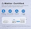 Enchufe Inteligente Doble Matter 15A Paquete de 2, Compatible con Alexa, Google y Apple Home | SmartThings, Siri, APP Remota, Temporizador/Programación, Tomacorriente Inteligente 1800W Máx, Blanco, Automatización Inteligente 5
