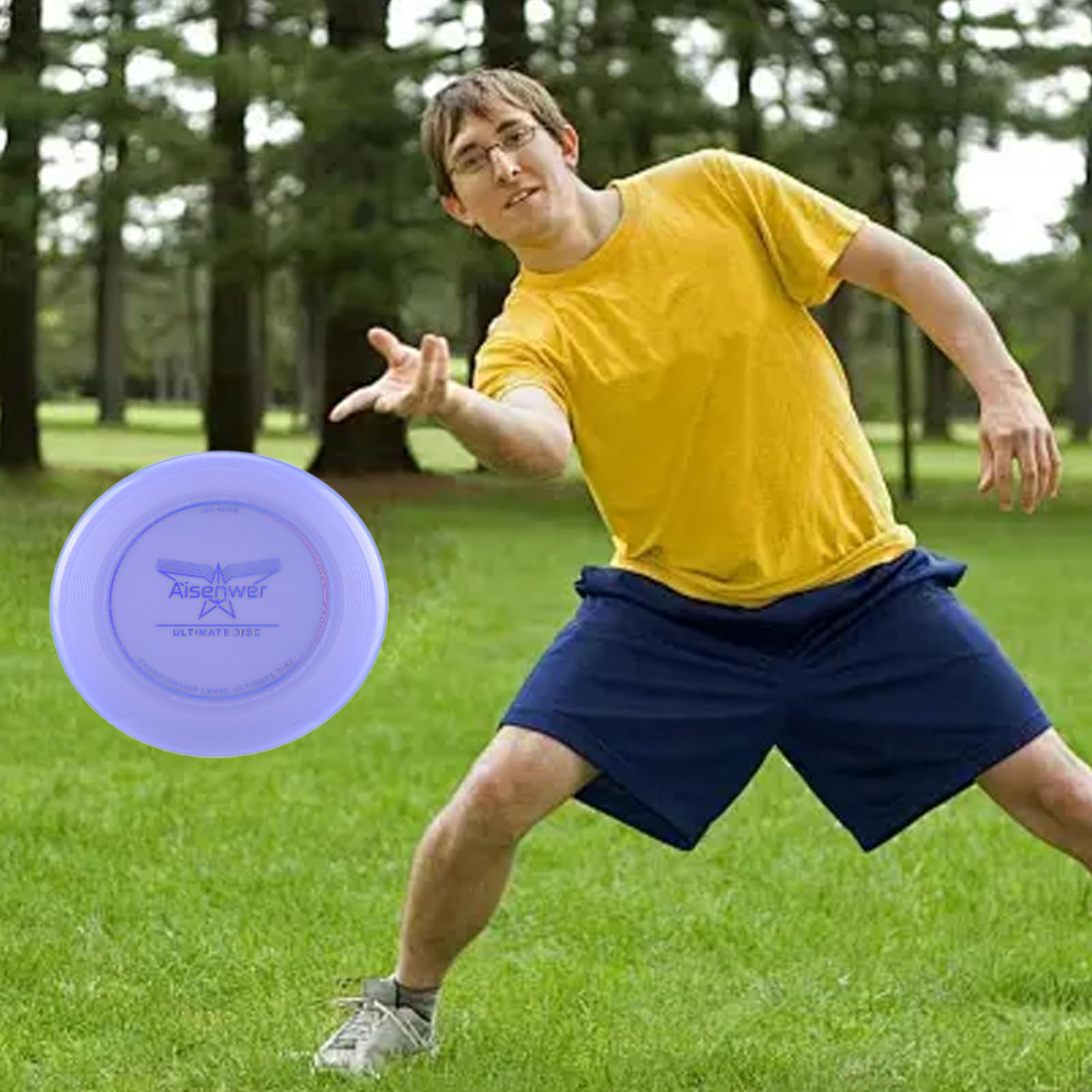 Frisbee Ultimate 175g Violet Lumineux - Disque Volant De Nuit Avec Boucle De Transport - Idéal Plage, Parc, Jeux Nocturnes