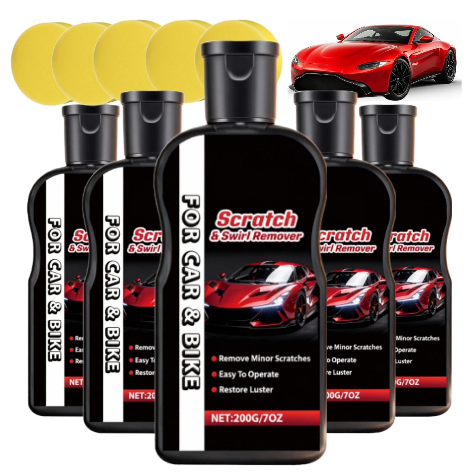 Kratzer Entferner Auto, Kratzerentfernung Scratch Remover Repair Autolack-Kratzer-Reparaturmittel zur manuellen Beseitigung von lokalen für Lackpflege Detailing Kratzerreparatur Autoreinigung (5Pcs)