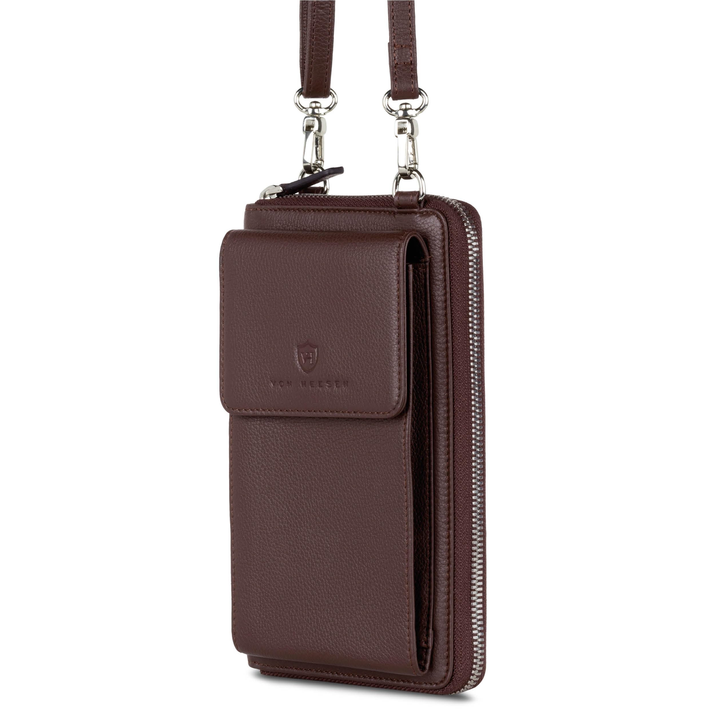 VON HEESEN Leder Geldbörse mit RFID-Schutz - Portemonnaie für Damen & Herren aus echtem Leder - Wallet mit Münzfach - Geldbeutel für Frauen und Männer