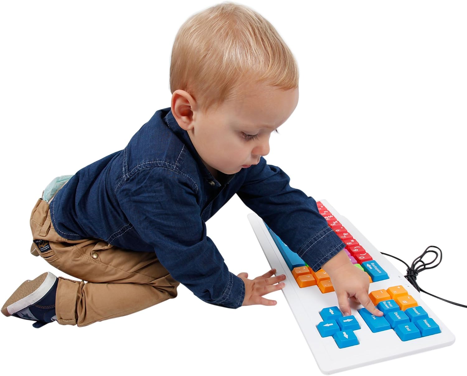 DURAGADGET Colorful"Kid's Proof" Childrens, Special Needs Or Sight Impared PC Keyboard PS2/USB - Great For Teaching/Learning