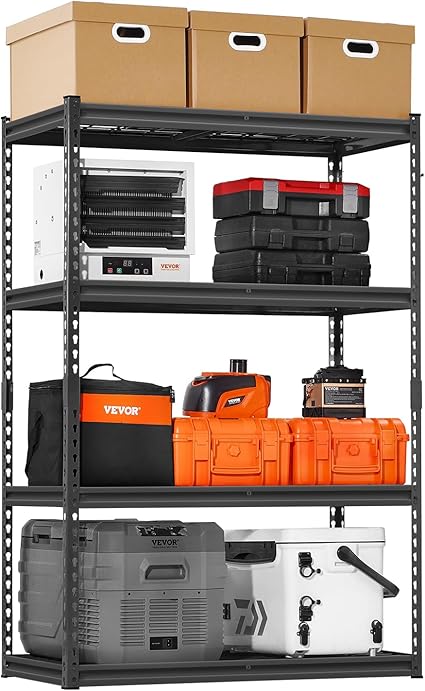 Garage rekken opslag 5 Tier Heavy Duty Rekken 200kg/plank, Q-Rax Grijs 90cm x 182.5cm x 50cm
