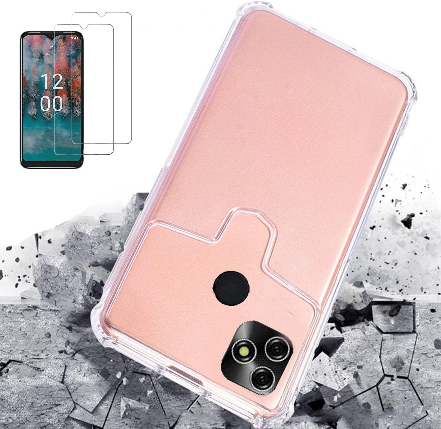 DAMONDY for PCD P63L Case with 2 Pack Screen Protector