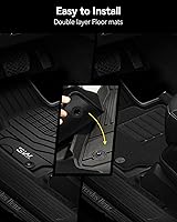 Vista 184 de 3W Alfombrillas de suelo aptas para Benz E-Class 2017-2023 TPE para todo tipo de clima, ajuste personalizado para E300, E320, E400, E350, E63, E550