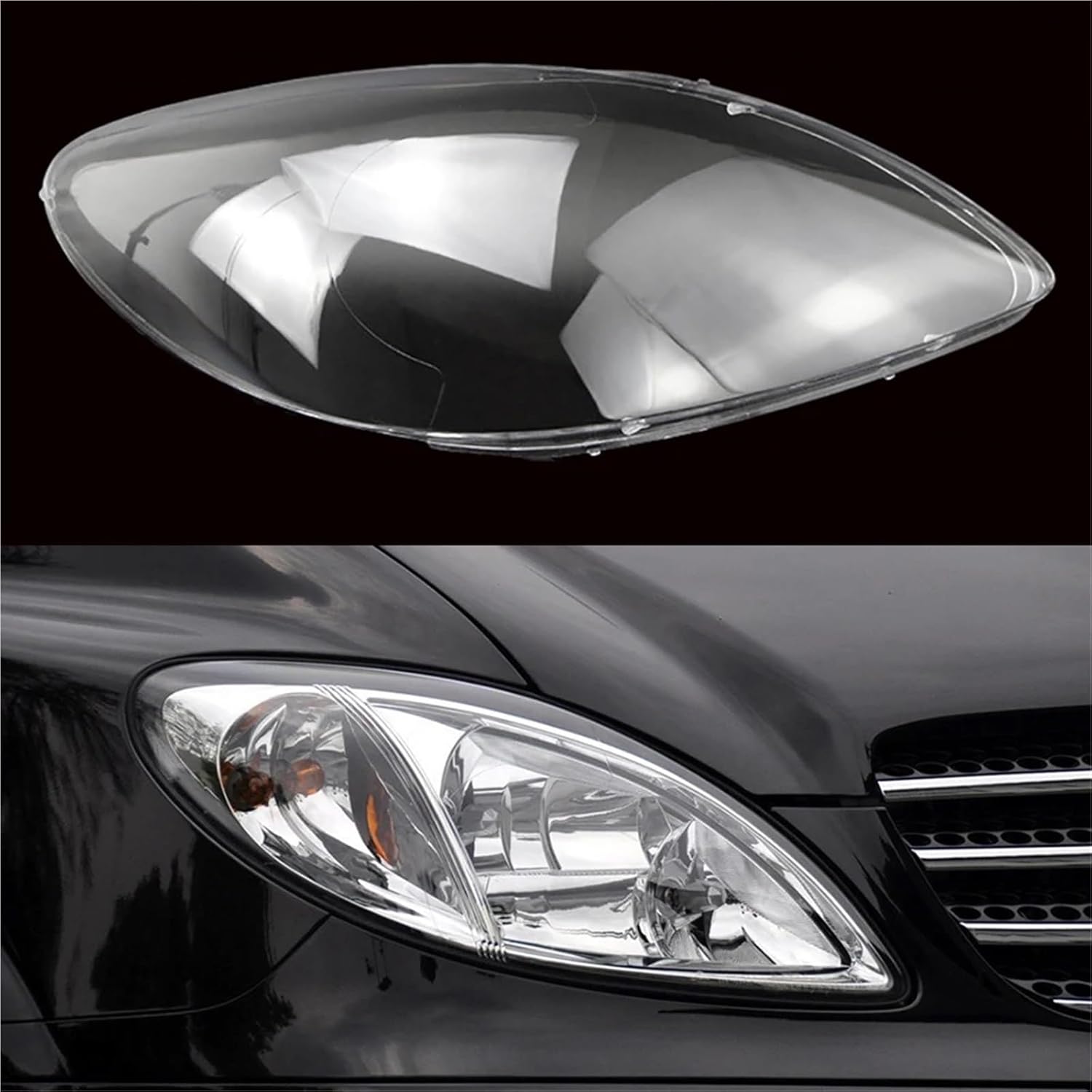 Auto Light Caps Compatible for Mercedes for Benz for Viano Vito W639 2004-2010 Car Headlight Cover Transparent Lampcover Lampshade Lamp Shell(Left) (Right)