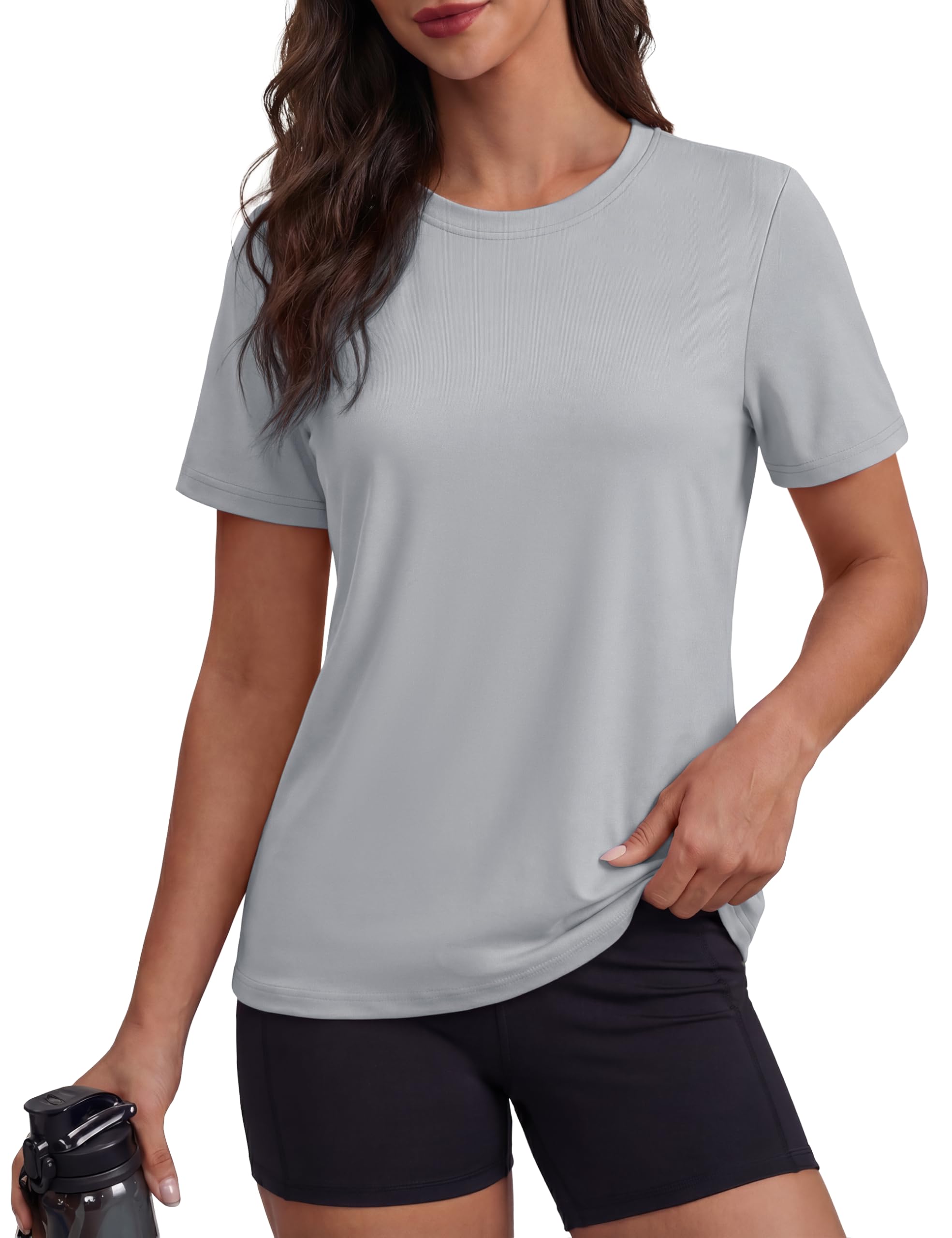 MAGCOMSEN Women's Short Sleeve Shirt UPF 80+ Sun Protection T-Shirts Quick Dry Workout Gym Running Tops