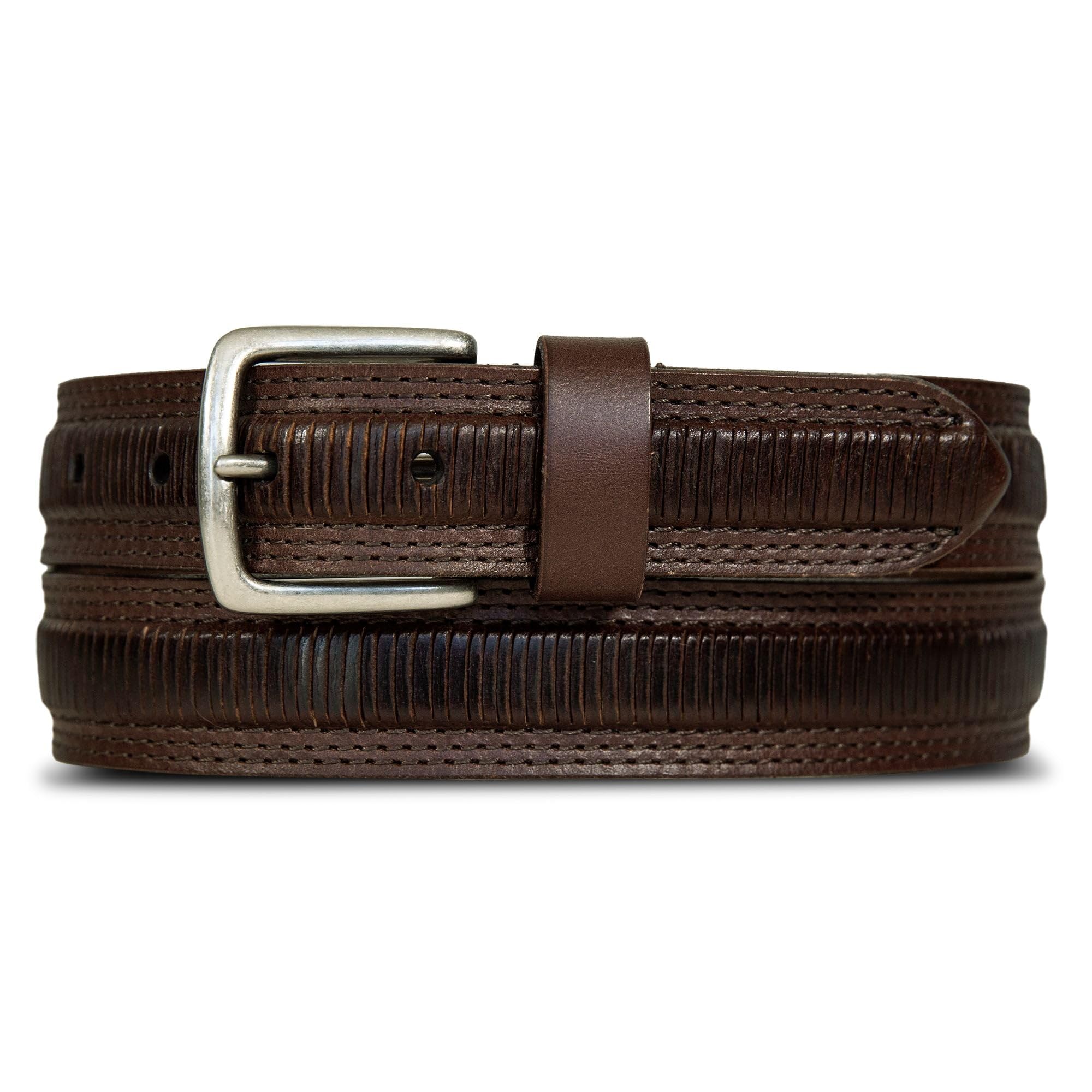 Lucky Brand Men's Genuine Leather Belt | Classic | Casual | Everyday | Western | American Heritage | Metal Buckle