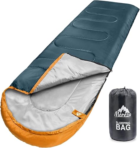 Miniatura 1 de MEREZA Sleeping Bags XL for Adults Mens Large Wide Sleeping Bag for Camping Backpacking Big and Tall Warm & Cool Weather