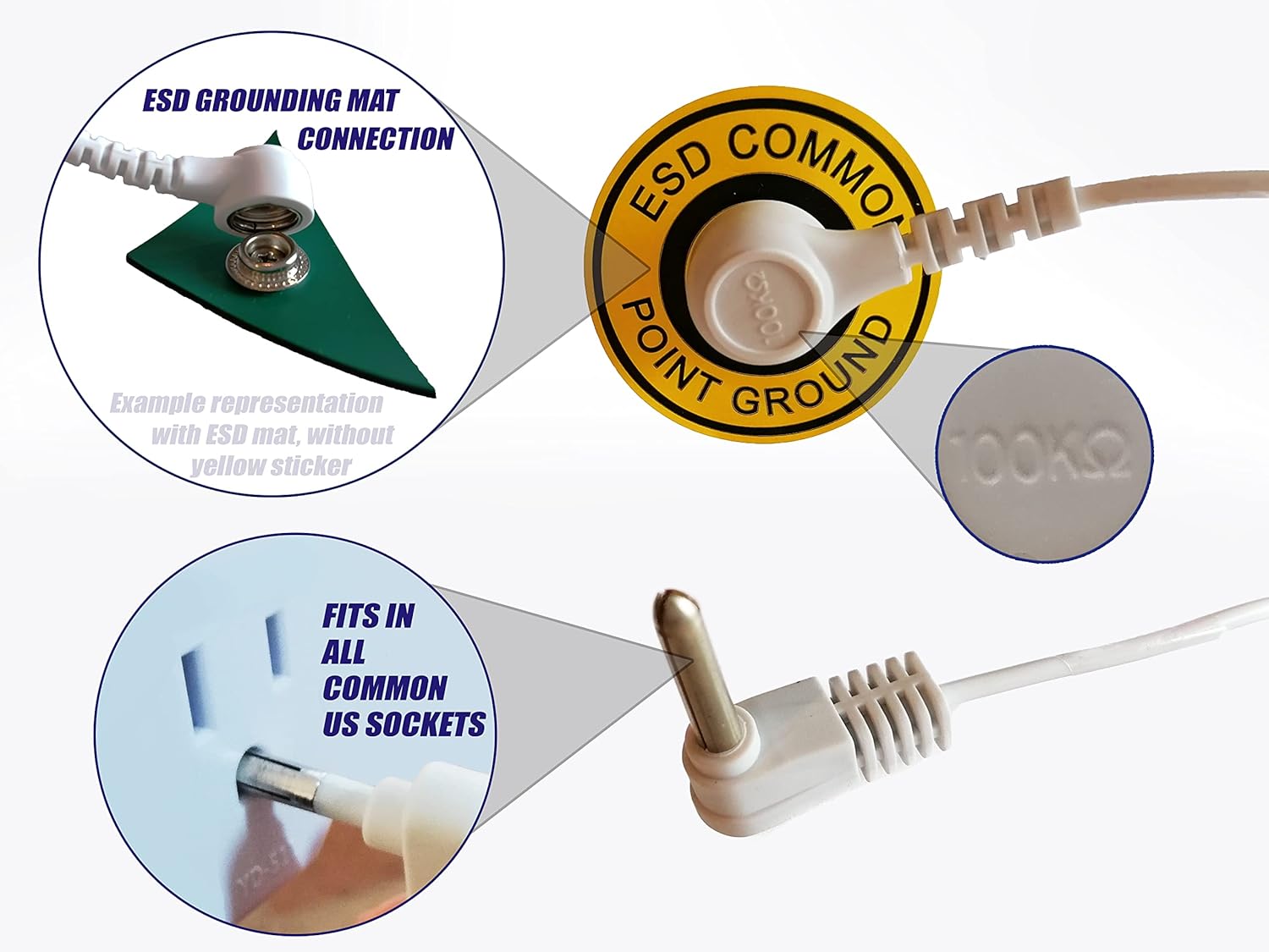 Buy Grounding Snap with ESD Grounding Plug for Universal Grounding