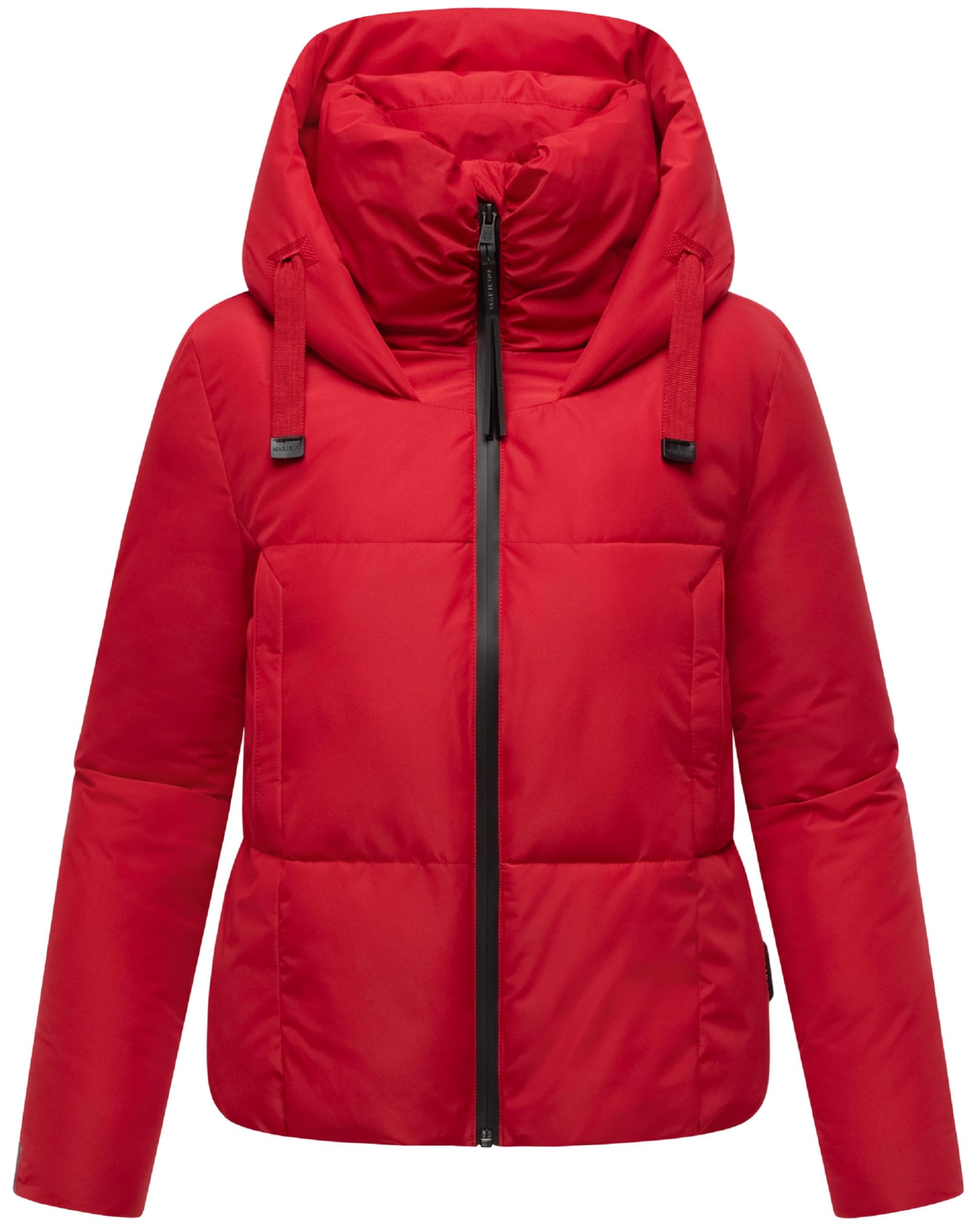 MARIKOO Ninikaa XVI Women's Winter Jacket Warm Quilted Jacket with High Collar and Waterproof Closure XS - XXL, Deep Red, M