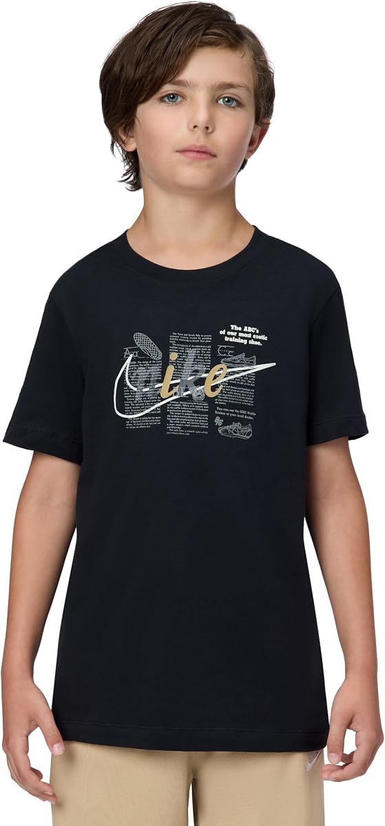 Camiseta Nike Sportswear Club Script unisex para niños grandes (logotipo Swoosh grande) - Niños y niñas