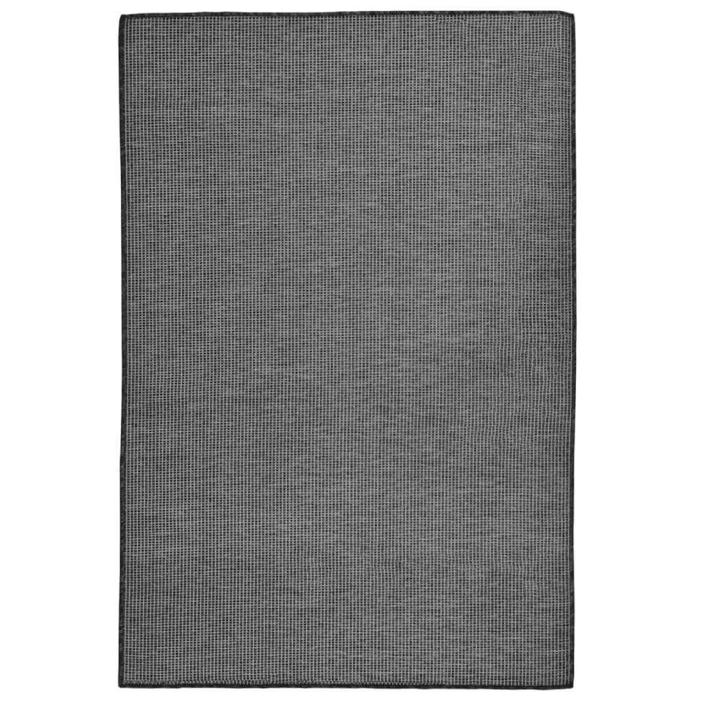 INLIFE Alfombra para exteriores, tejido plano, 120 x 170 cm, color gris