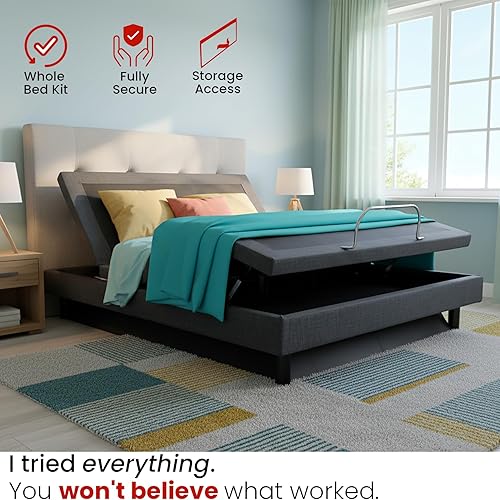 Miniatura 2 de Bloqueador oculto para mascotas debajo de la cama, barrera para perros y gatos de hasta 17.5 pulgadas de alto (ajustable). Incluye 3 piezas para