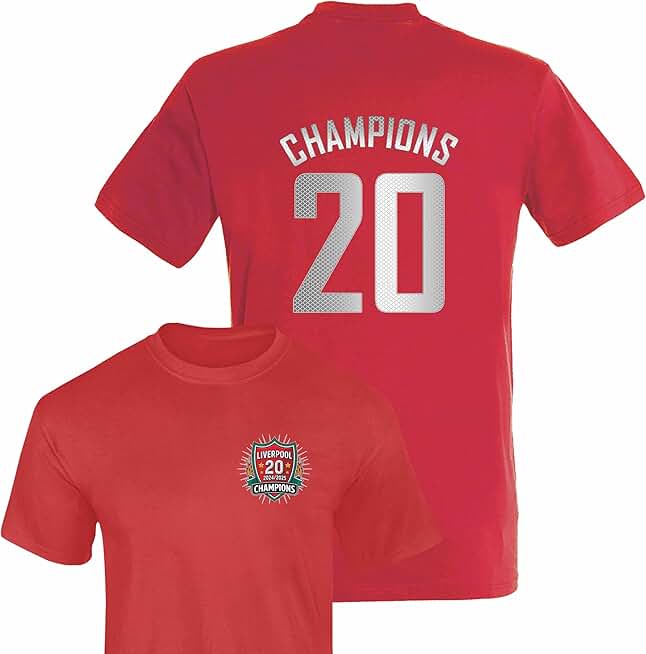 Personalised Liverpool Champions T Shirt Gifts Men Women Kids Football Scousers Shirt 2025, Champions Tee Celebration Winners Gift For Him Her boys