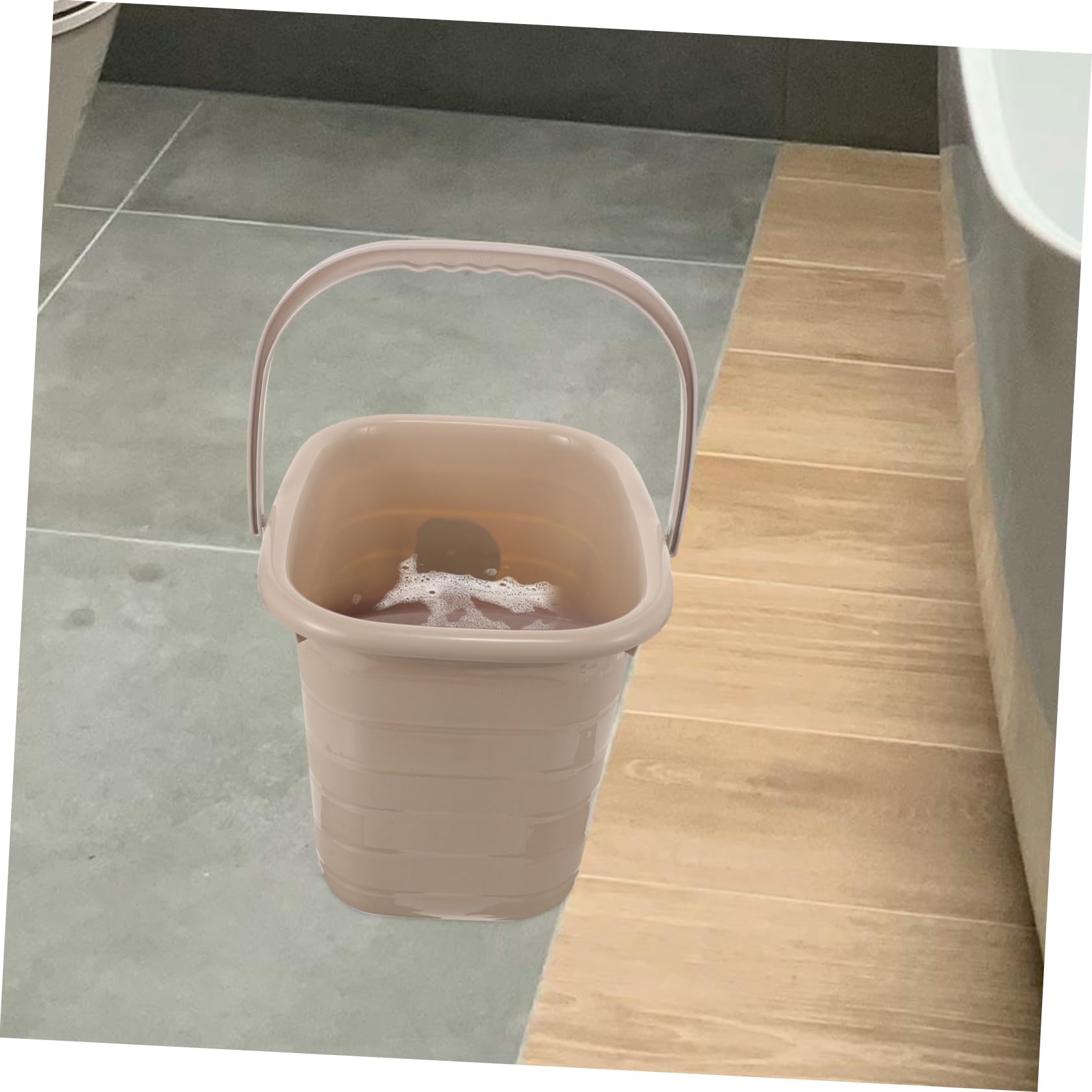 CALLARON Secchio in Plastica 11l con Manico, Multifunzione, Superficie Liscia, per Lavaggio e Uso Domestico, per Casa e Pulizia