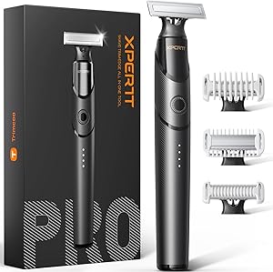 [2026 Upgraded Beard & Body Hair Trimmer for Men [All-in-One] USB-C Fast Charging, Groin & Ball Hair Painless Electric Shaver, Travel Razors, Waterproof Wet/Dry Groomer, Black(Lite)