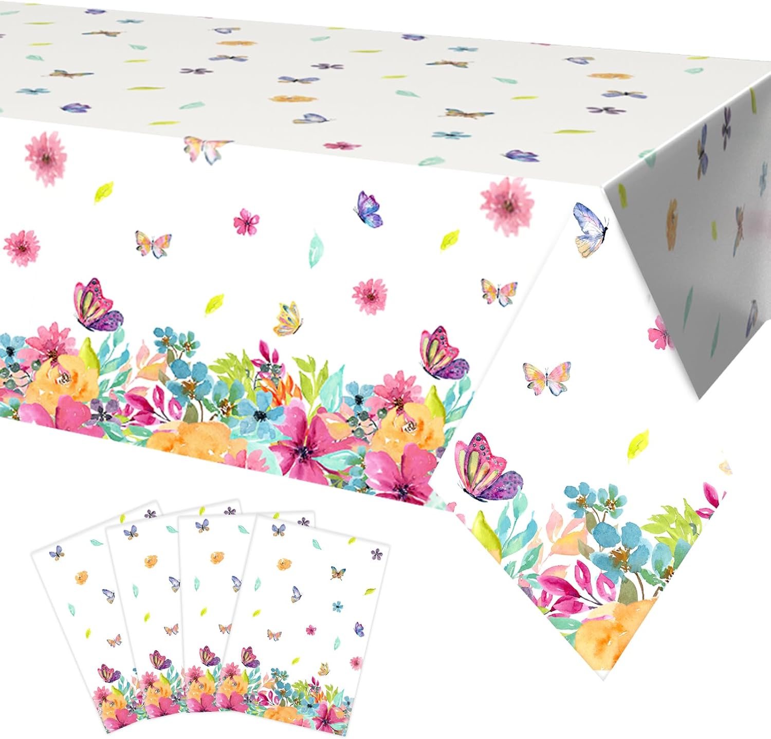 Amazon.com: FunHot 4 Pcs Colorful Butterfly Table Covers, 54 x 108 Inch ...