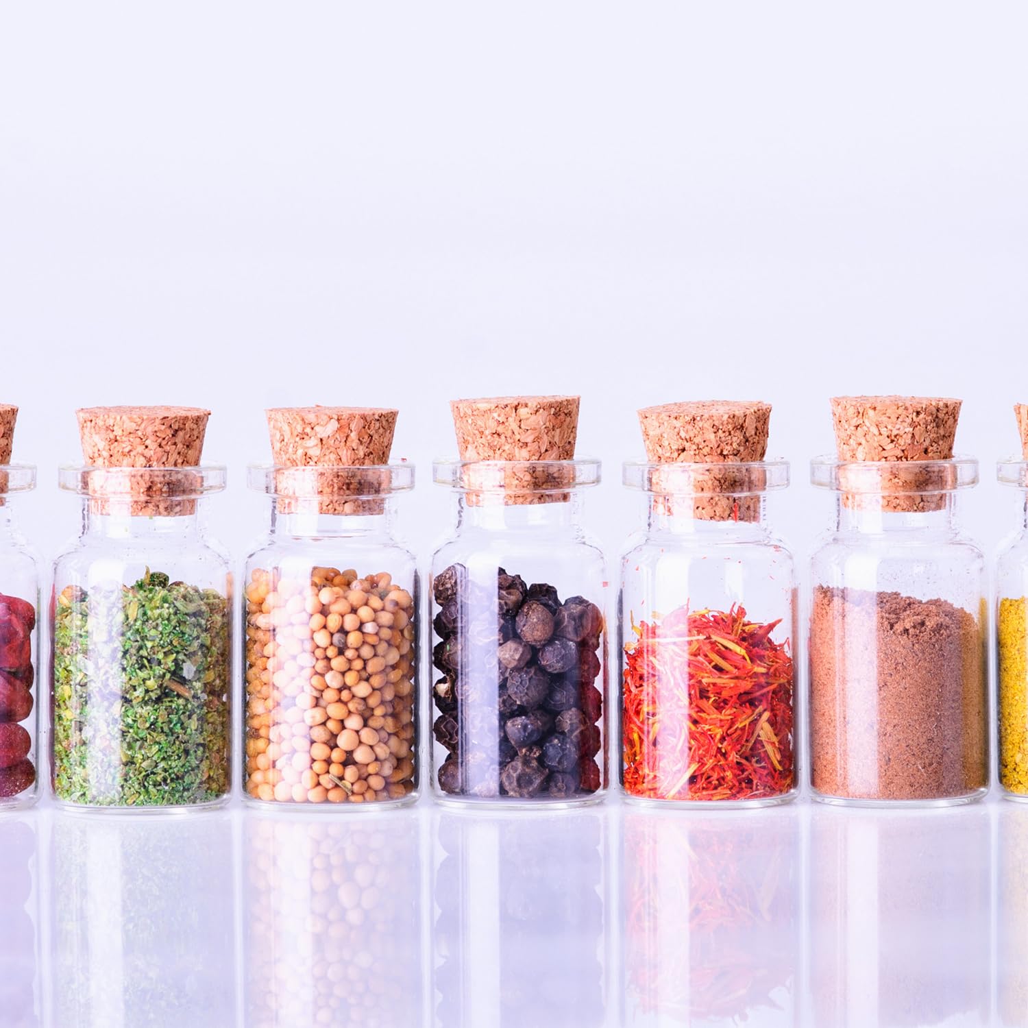 Botellas de vidrio con tapa de corcho, 5 ml, mini frascos de vidrio para manualidades, decoración de bodas o fiestas