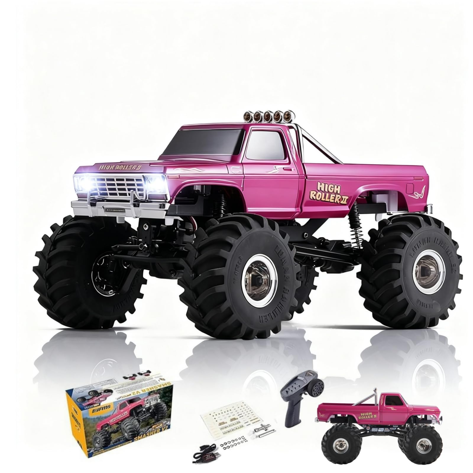 1/24FCX24 スマッシャーV2 Amazon.com: BEEZRC FMS 1/24 RC Crawler Smasher FCX24 Monster