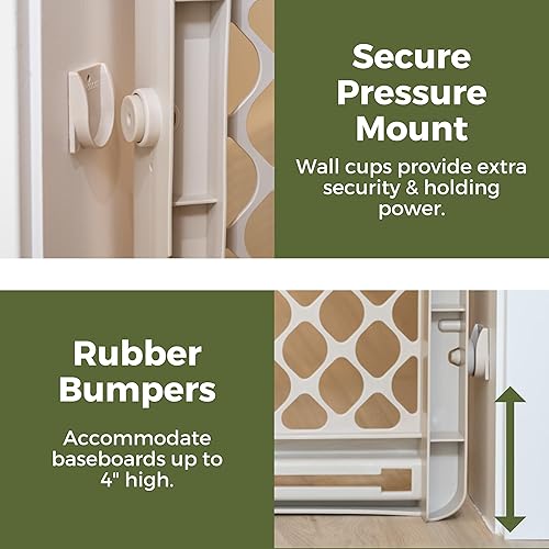 Miniatura 6 de Toddleroo by North States - Renueva la puerta del bebé de plástico 100% reciclado para la puerta resistente para uso en interiores y exteriores