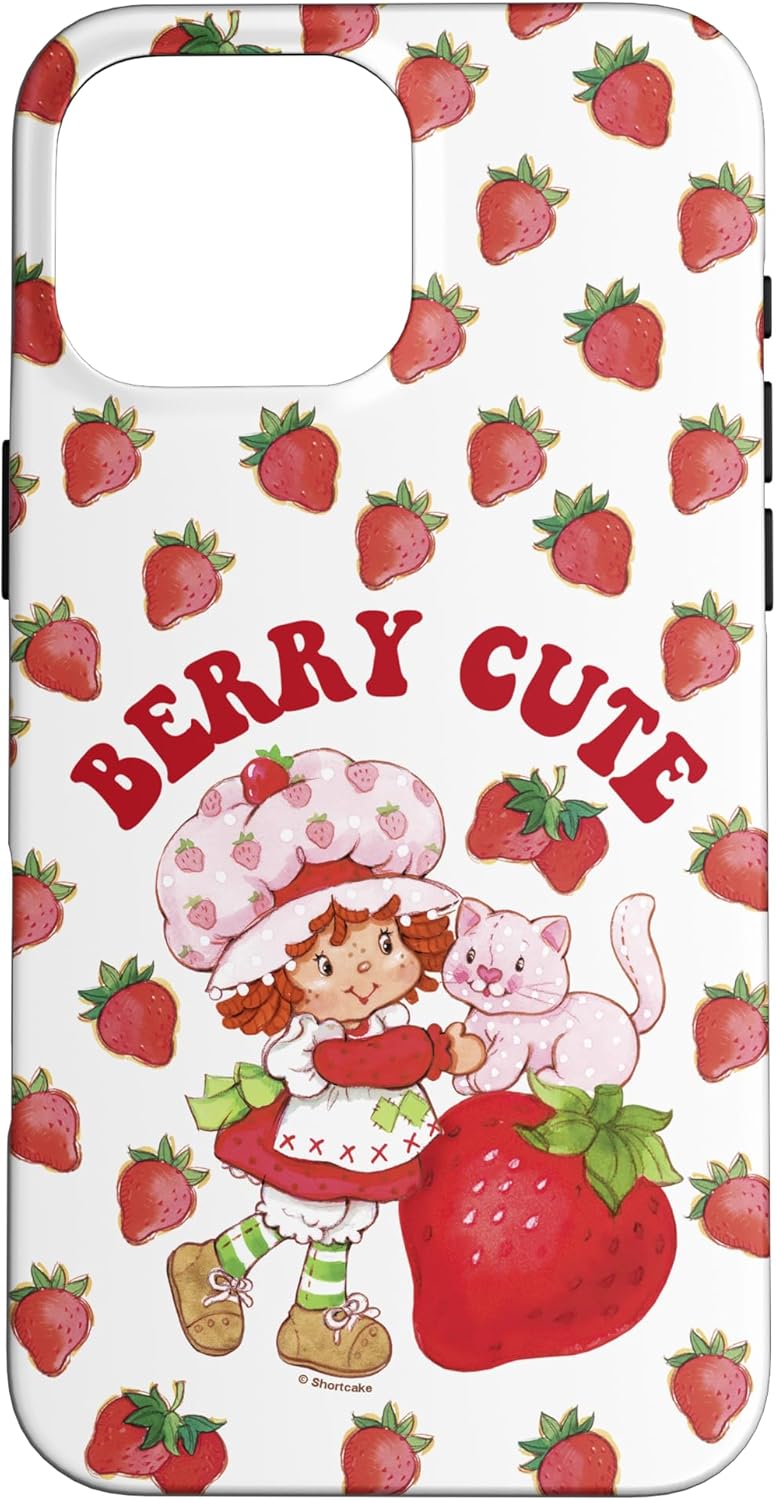 Strawberry Shortcake Berry Cute Vintage Kitten Arch Logo Case for iPhone 16 Pro Max