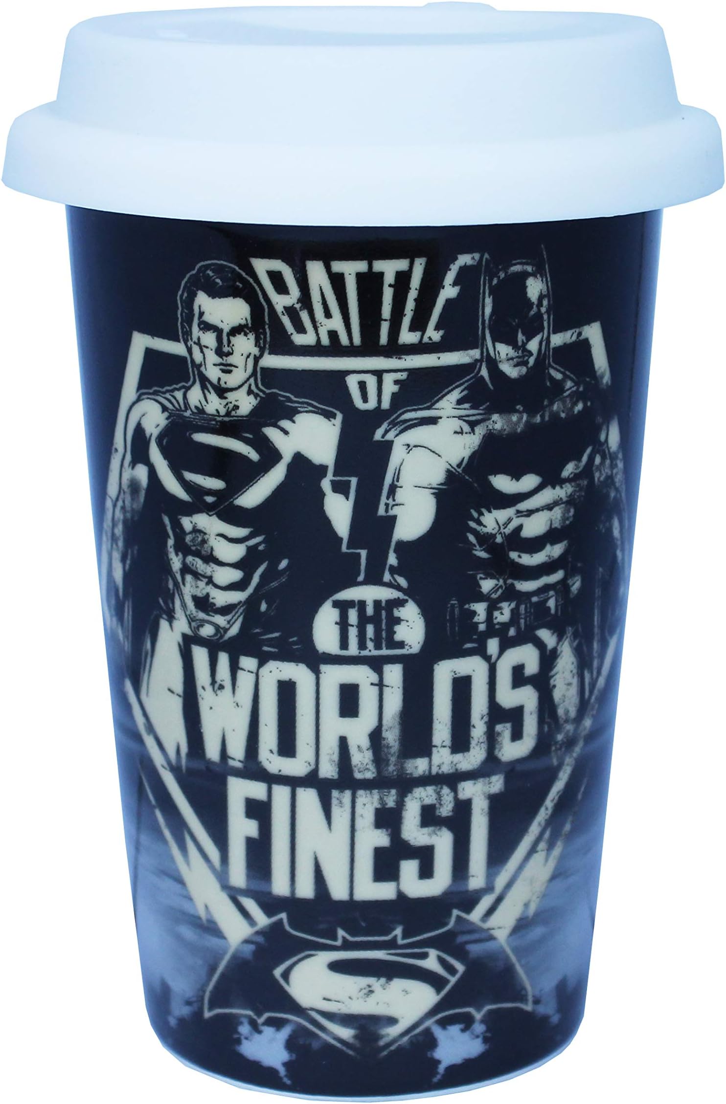 Superman VS Batman Plastic Travel Mug - Black