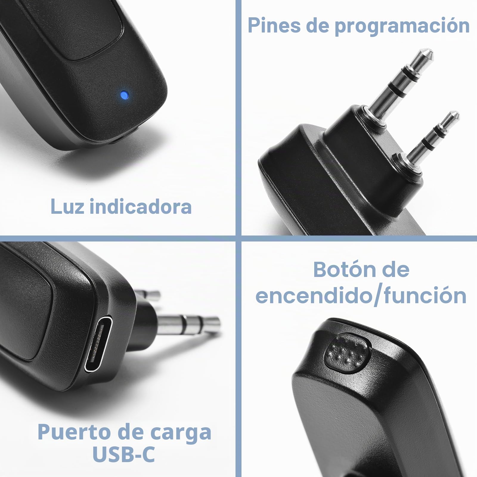 BAOFENG Adaptador de programación inalámbrico BT-A1D, programador de radio BT APP para Baofeng UV-5R, UV-5R Mini, UV-5RM Plus, BF-888S, K5 Plus Ham Radio de mano, configuración rápida de canal para