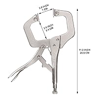 Vista 4 de Olympia Tools Abrazadera C de bloqueo de 11.0 in, plata (11-411)