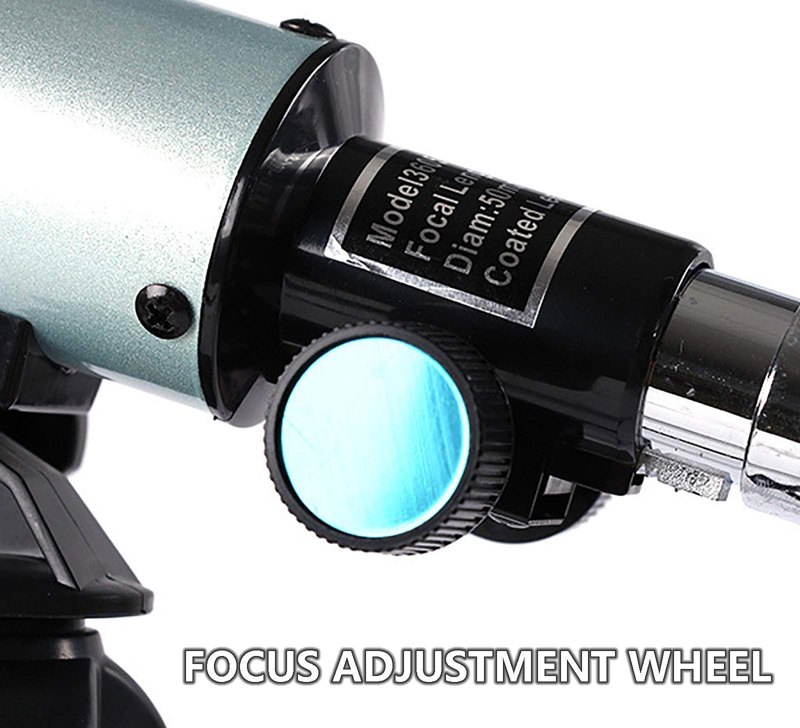 Telescopio astronómico, Refractor Profesional para Adultos, telescopio Refractor portátil de 50 mm para Principiantes y niños, Ocular Sr4 mm/h20 mm, Longitud Focal: 360 mm