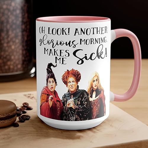 Miniatura 10 de Oh Look Another Glorious Morning Hocus Pocus Coffee Mug - Sanderson Sisters - Halloween Themed Mug - Funny Coffee Cup - Witchy Ceramic (All White 15