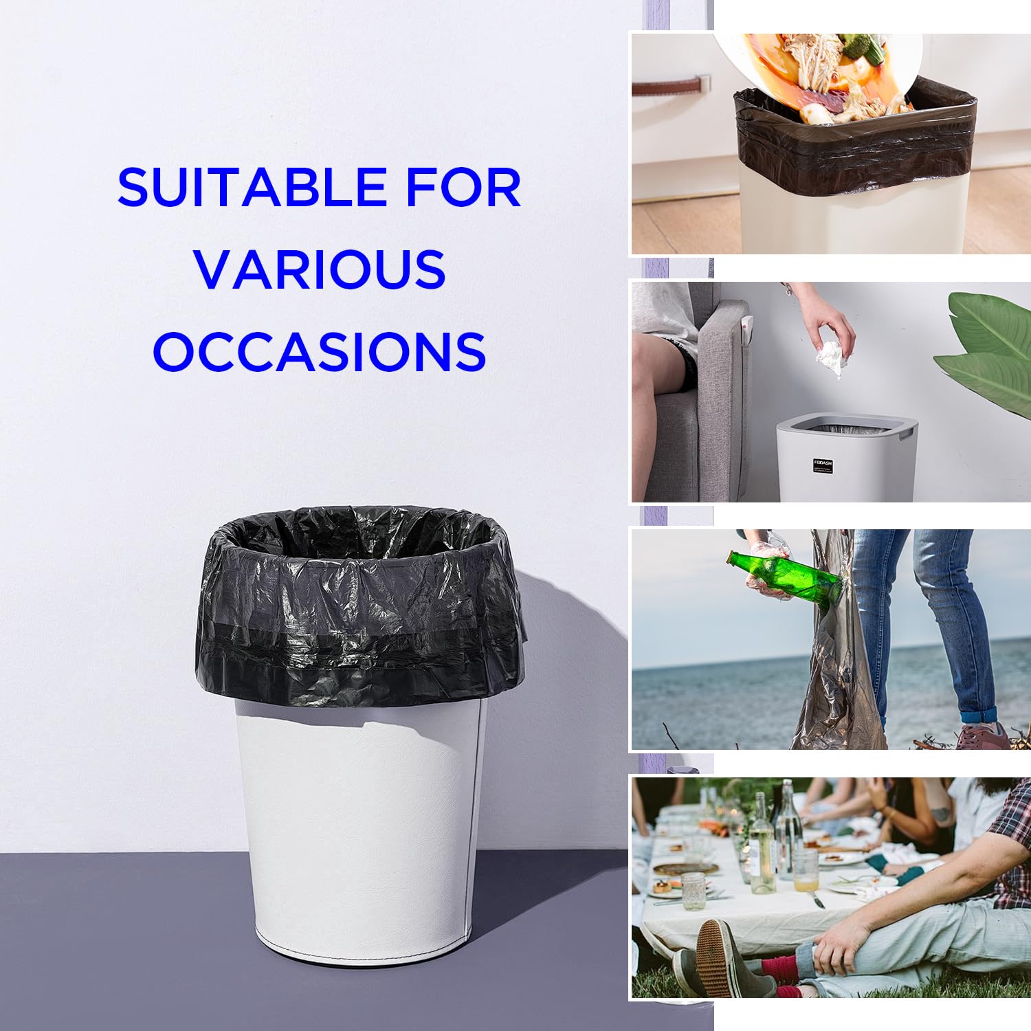 C Crystal Lemon Sacchetti Rifiuti Compostabili – 50 Pezzi, 6 Galloni, Spessi 0,85 Mm – Per Casa E WC Portatili