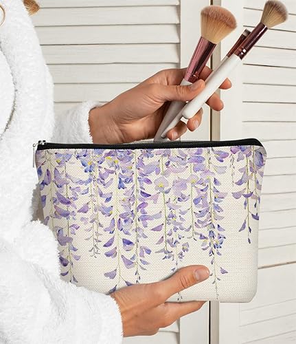 Miniatura 9 de Bolsa de maquillaje floral, bolsa de cosméticos de flores, bolsa de maquillaje estética, bolsa de maquillaje pequeña, bolsa de maquillaje para