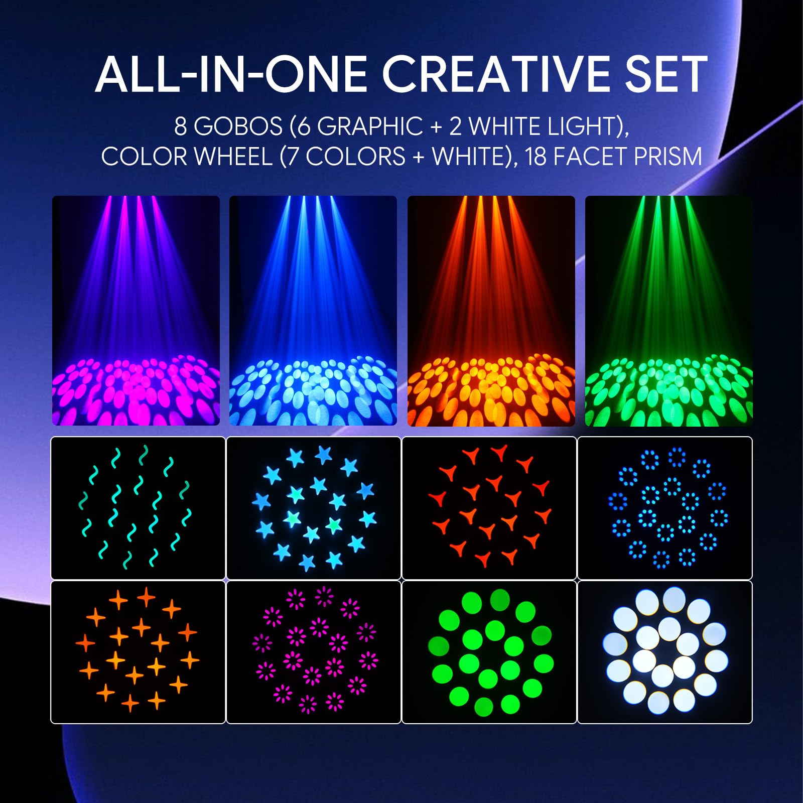 100W Teste Mobili RGBW Luci Discoteca Effetto DMX512 DJ Luci Spot Beam 18 Prisma per Feste di Matrimonio, Chiesa, Live band, Show bar, Discoteca