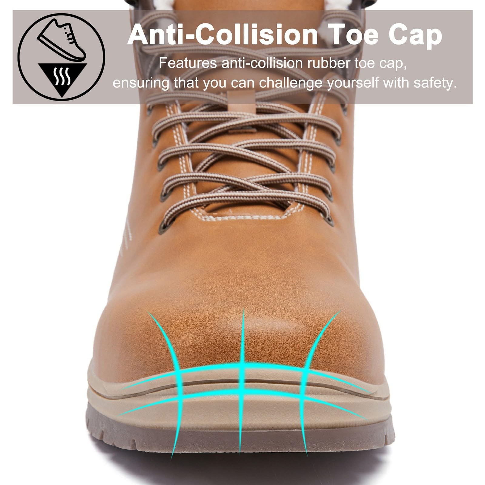 Bottes Hiver Homme, Chaussure Neige Homme Chaussure Montante Hiver Homme Couple Femmes Hommes Chaussures de Randonnée Chaussures Courtes en Coton Bottes de Neige Bottes Motardes Femme