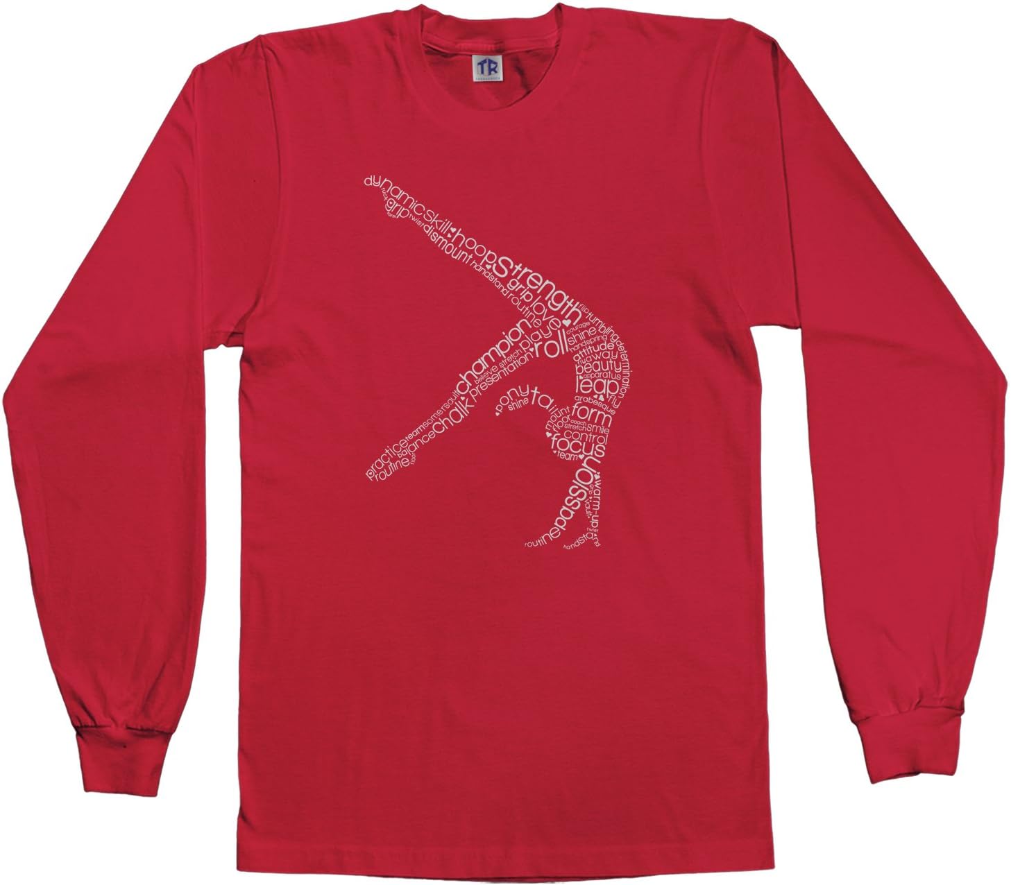 Threadrock Big Girls' Gymnast Typography Design Youth L/S T-Shirt