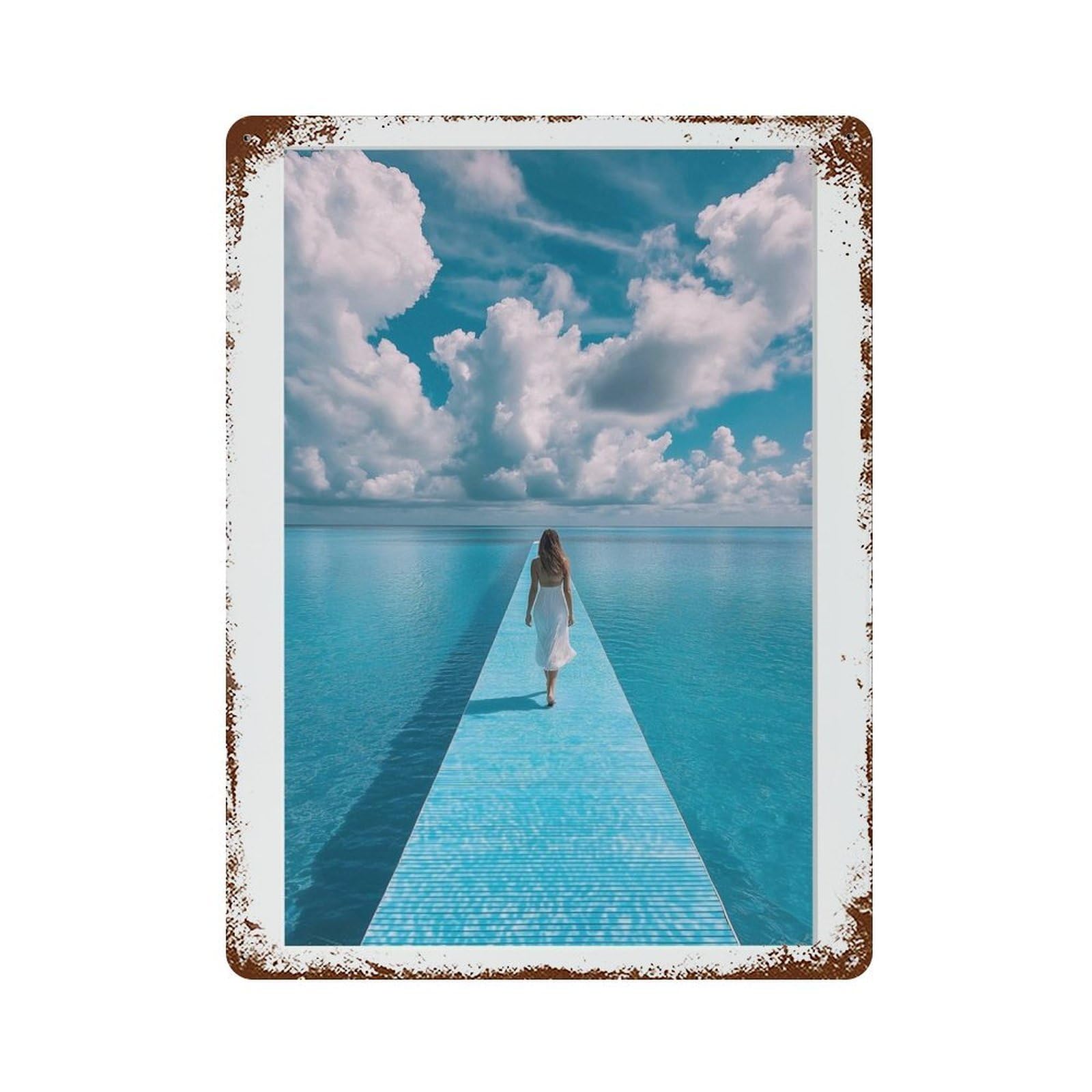 xiaoxiaoshen Maldives, Photography S Wall Decor Art Metal Tin Poster Modern Home Decor Art Home Bar Shop Decorations Vintage Sign 40x30cm