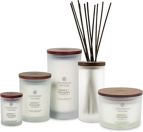 Miniatura 7 de Chesapeake Bay Candle Velas perfumadas, alegría + risa (dalia de arándano) y paz + tranquilidad (jazmín de cachemira), frascos medianos, decoración