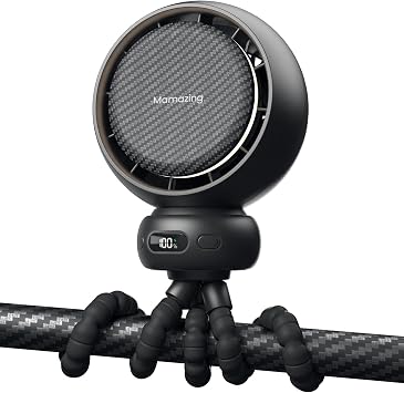 MAMAZING Portable Stroller Fan for Cooling, 70 Auto Oscillation, 5000mAh